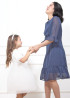 Vestido Gasa navy C/forro