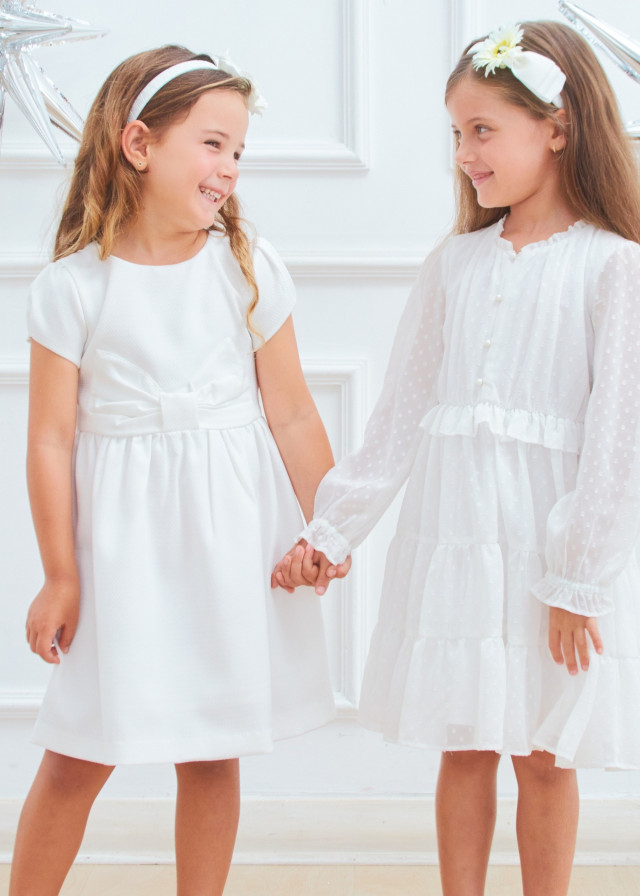 Vestido Jacquard Ivory
