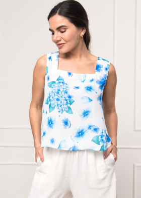 Blusa Mary hortencias