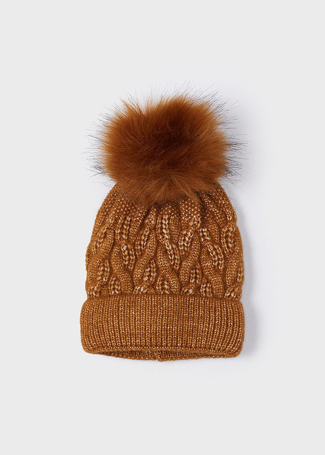 Gorro niña tejido caramelo