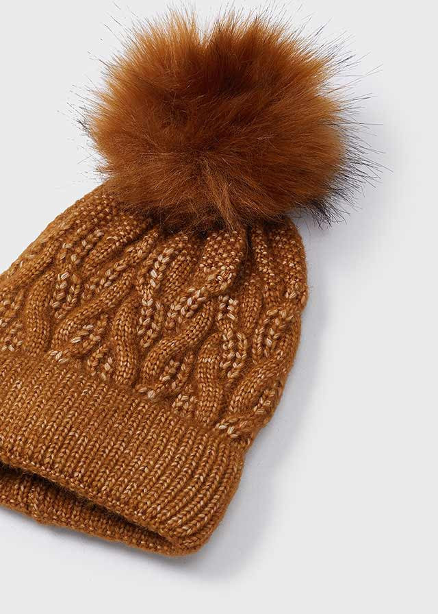 Gorro niña tejido caramelo