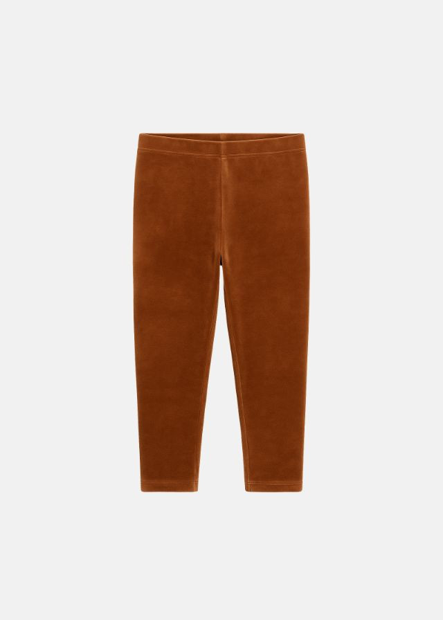 Legging de terciopelo terracota