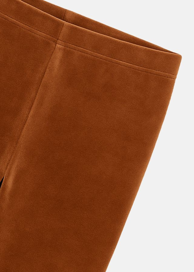 Legging de terciopelo terracota