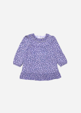 Vestido Aurorita bebé de gasa forrado lavanda
