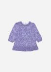 Vestido Aurorita bebé de gasa forrado lavanda