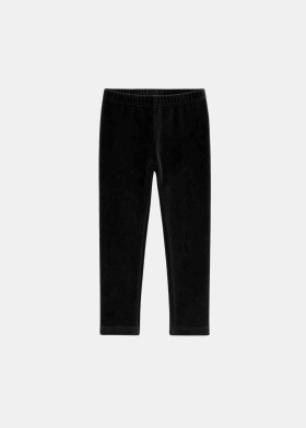 Legging de terciopelo negro