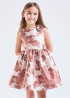 Vestido en brocado de rosas