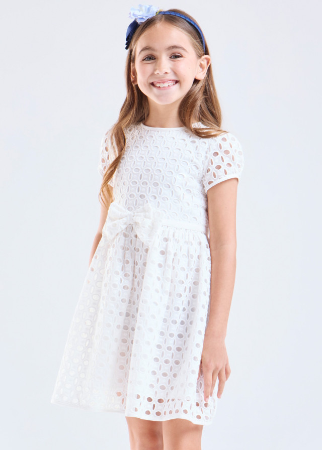 Vestido de broderie en 100% algodón