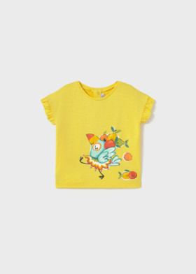 Polo de bebé niña manga corta amarillo | Mayoral