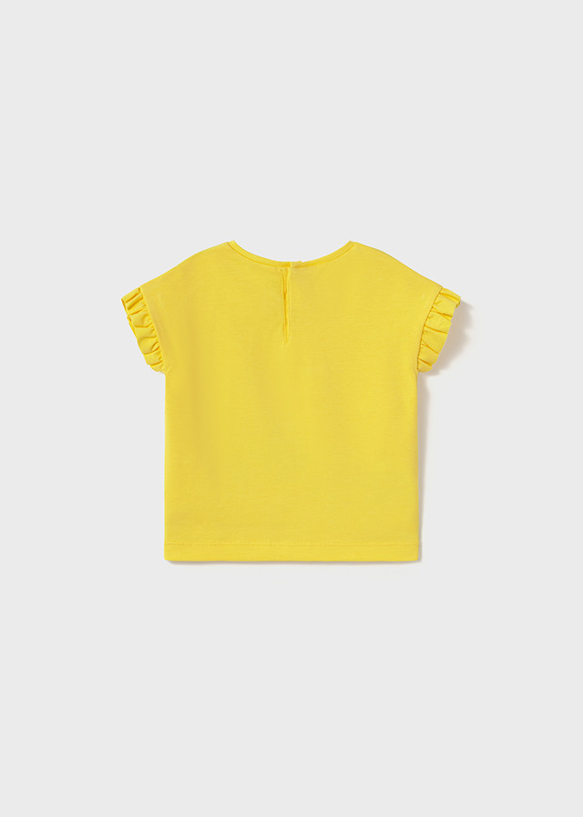 Polo de bebé niña manga corta amarillo | Mayoral
