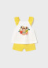 Conjunto de bebé niña short amarillo | Mayoral