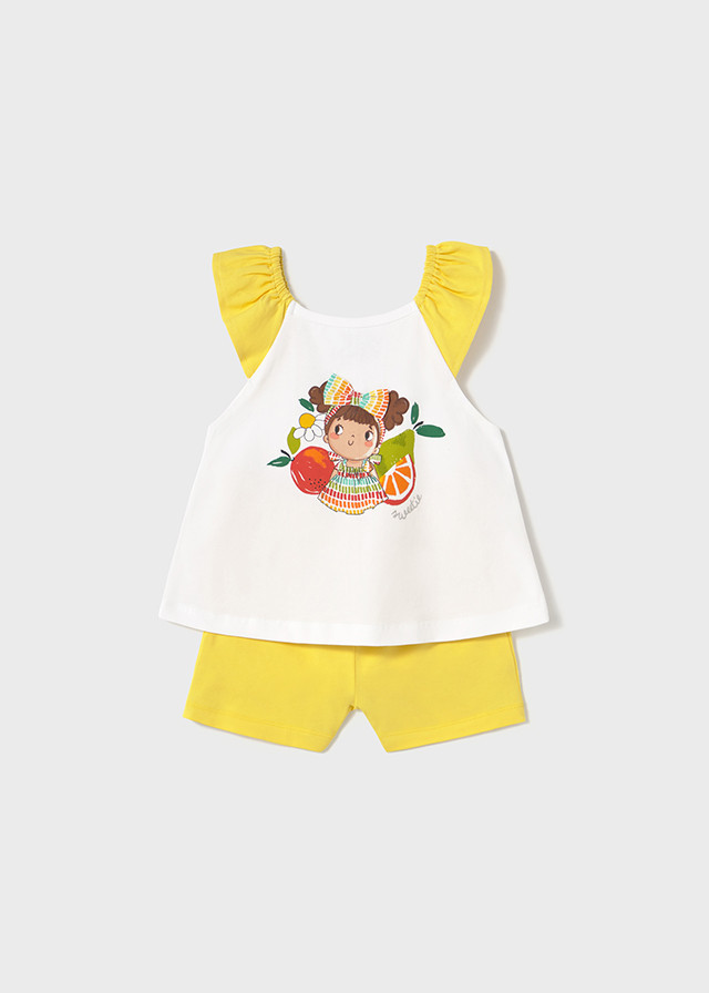 Conjunto de bebé niña short amarillo | Mayoral