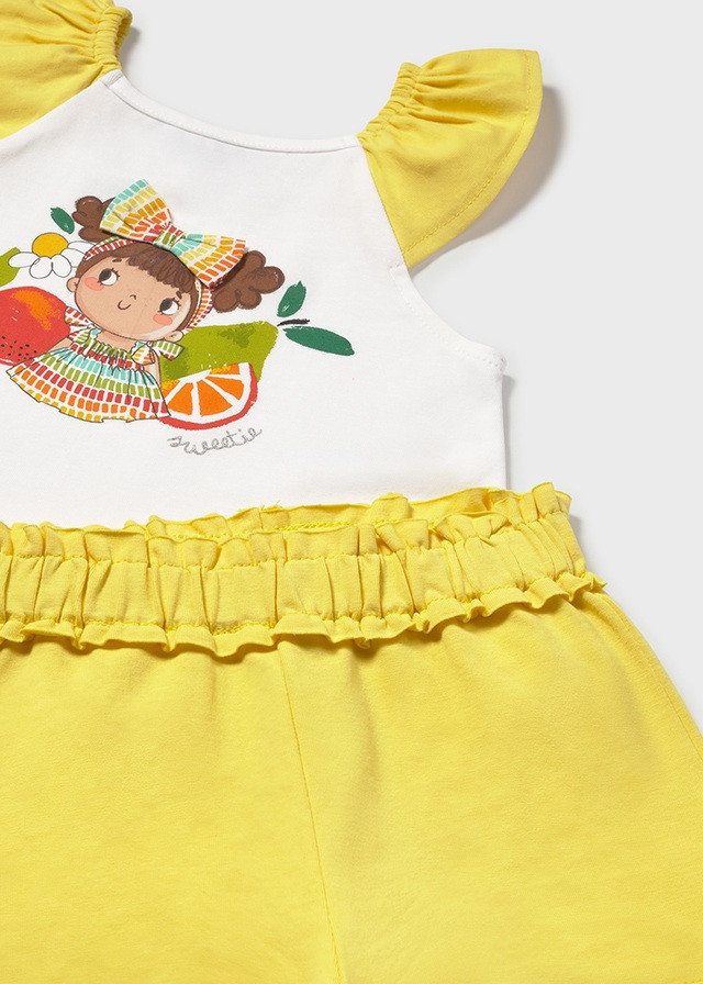 Conjunto de bebé niña short amarillo | Mayoral