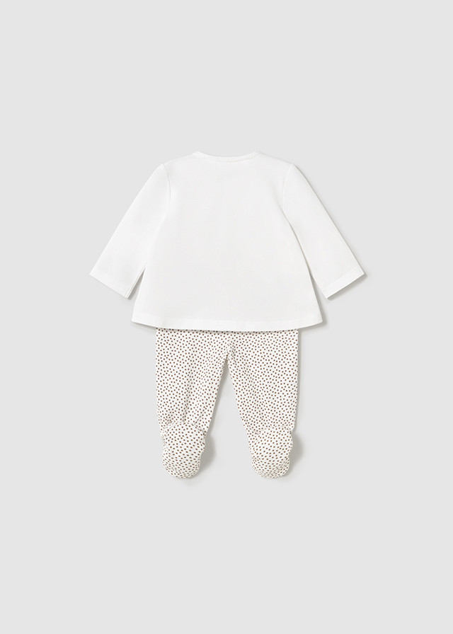 Conjunto de bebé niña polaina estampado | Mayoral