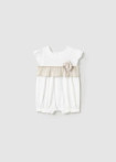 Body de bebé niña corto blanco