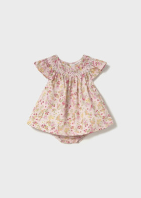 Vestido de bebé niña estampado rosa | Mayoral