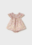 Vestido de bebé niña estampado rosa