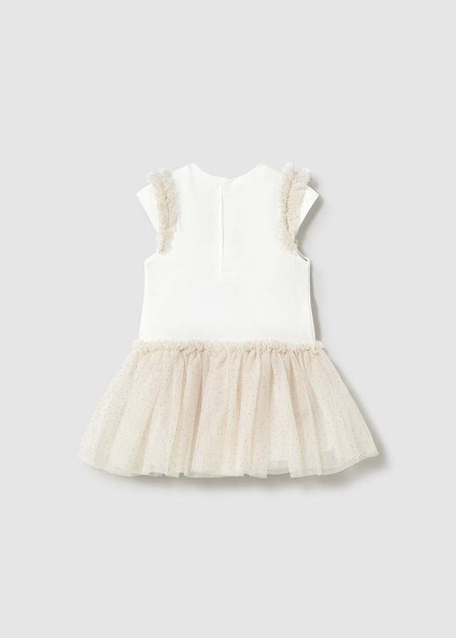 Vestido de bebé niña tutu champagne | Mayoral