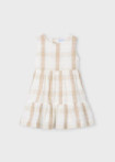 Vestido de niña cuadros de lino