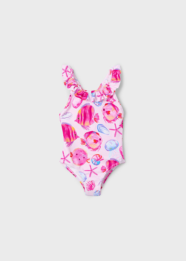Ropa de baño de niña estampado magenta | Mayoral