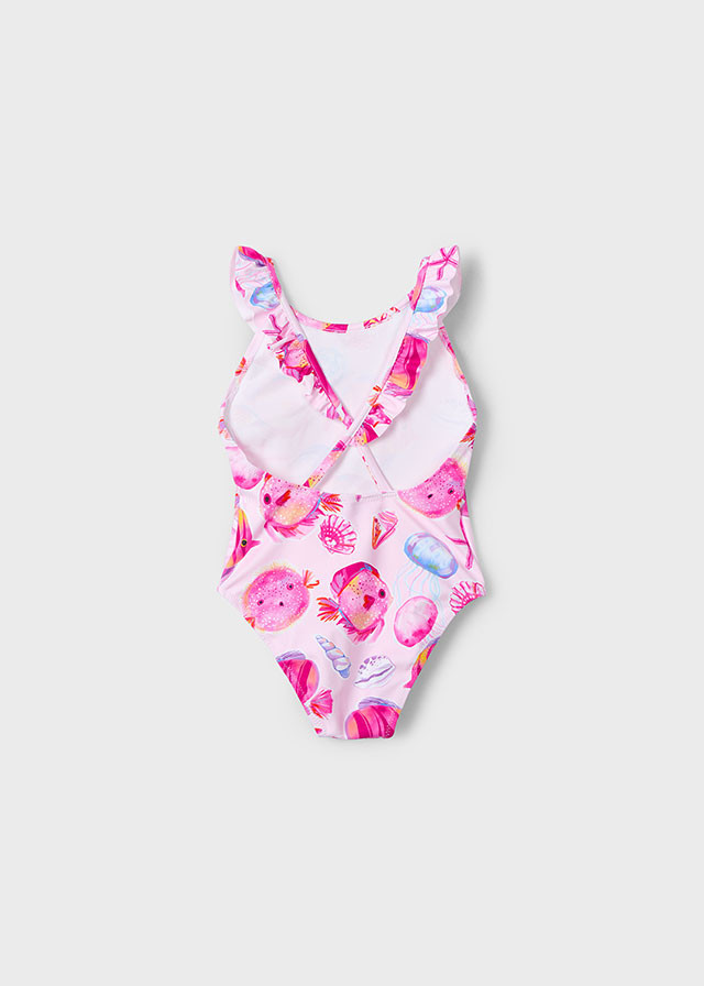 Ropa de baño de niña estampado magenta | Mayoral
