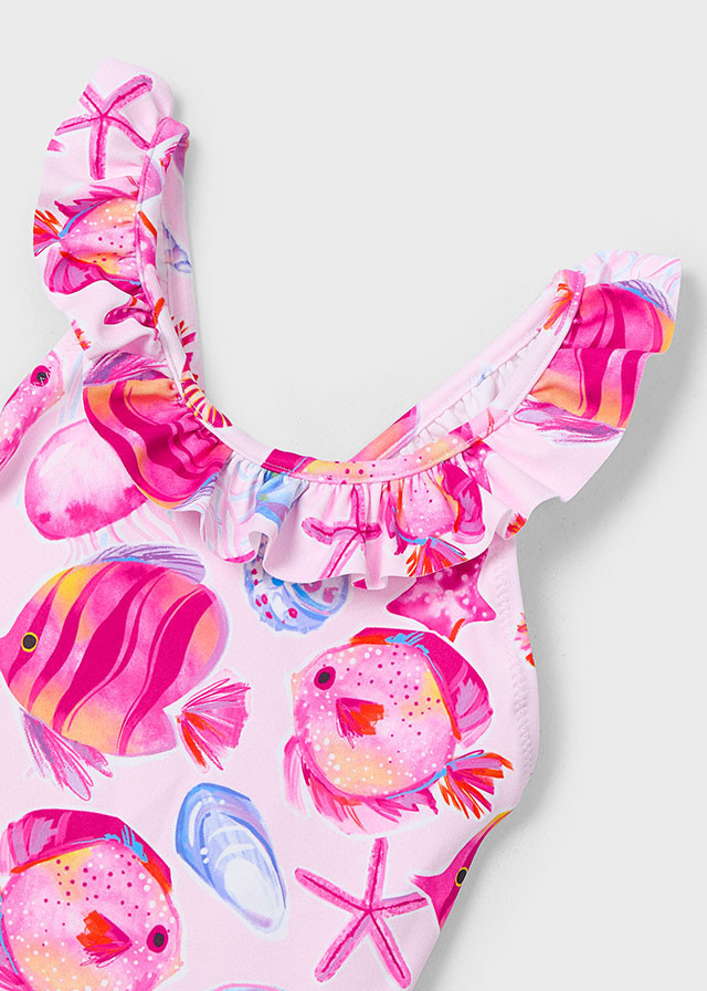 Ropa de baño de niña estampado magenta | Mayoral