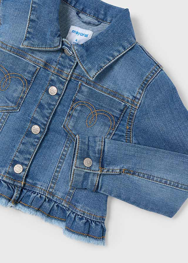 Casaca de niña denim oscuro | Mayoral