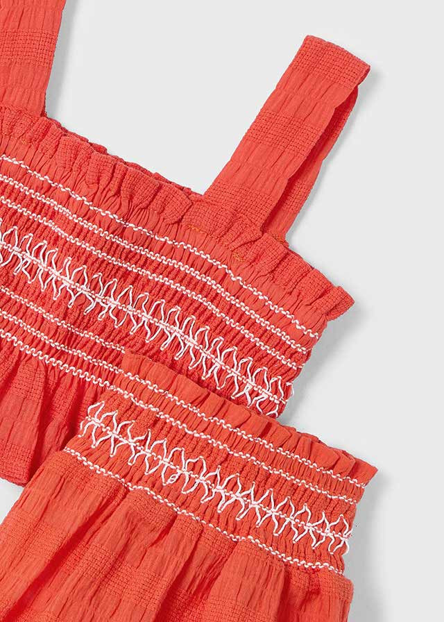Conjunto de niña top-short paprika | Mayoral