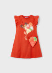 Vestido de niña bolsito paprika