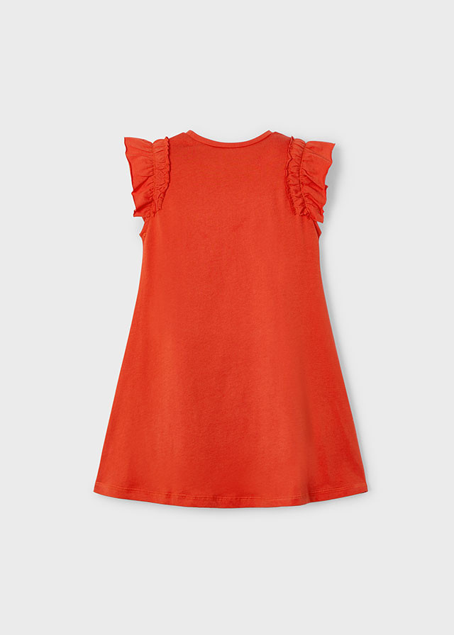 Vestido de niña bolsito paprika | Mayoral