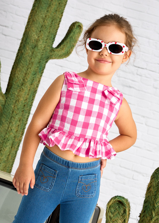 Blusa de niña peplum vichi | Mayoral