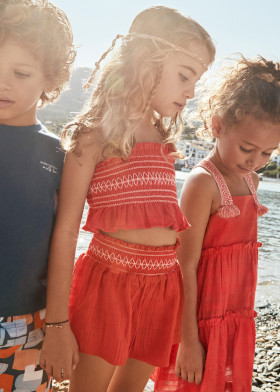 Conjunto de niña top-short paprika | Mayoral
