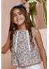 Blusa estampada flores algodón niña  | Sètelle