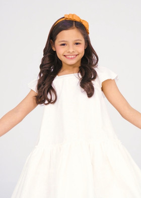 Vestido niña ivory  forrado 100% algodón  | Sètelle