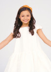 Vestido niña ivory con volantes