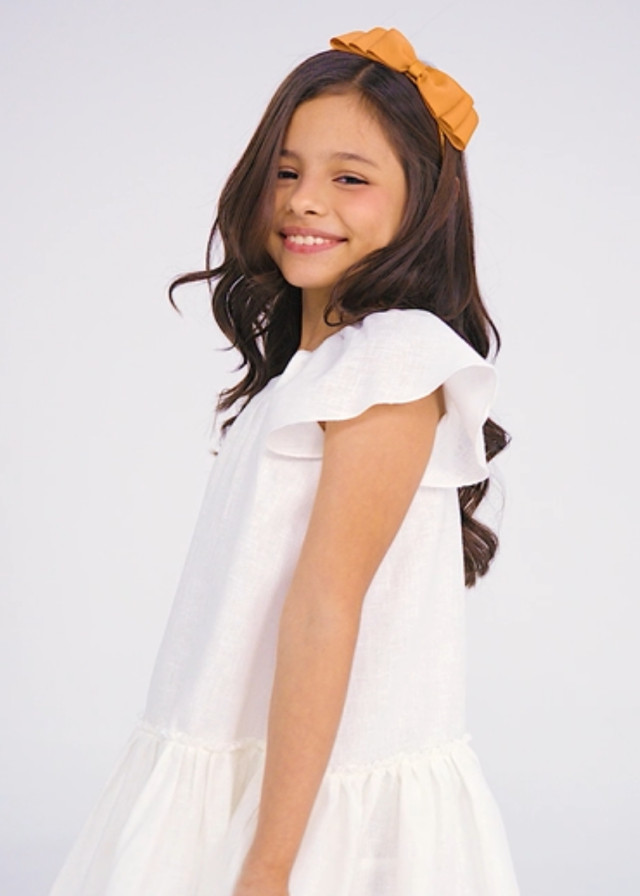 Vestido niña ivory  forrado 100% algodón  | Sètelle