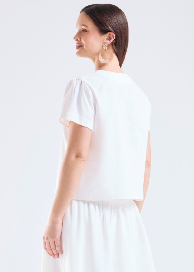 Blusa de mujer en ivory | Sètelle