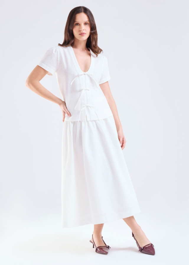 Blusa de mujer en ivory | Sètelle