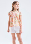Blusa niña manga corta 100% algodón
