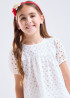 Blusa de broderíe en algodón forrada niña | Sètelle