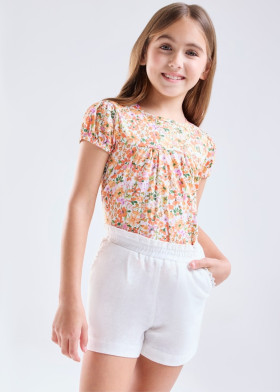 Short de ivory con pretina elasticada niña | Sètelle