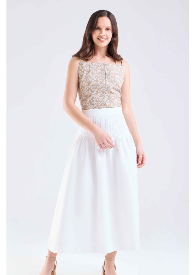 Falda mujer ivory forrada 100% algodón | Sètelle