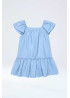 Vestido niña listado celeste