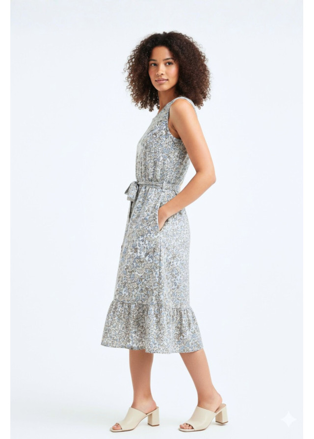 Vestido mujer liberty con bolsillo