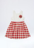 Vestido niña vichy rojo