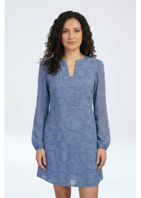 Vestido color Celeste manga larga para mujer