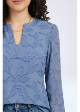 Blusa Manga Larga Celeste para mujer