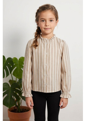 Blusa listada 100% algodón para niña