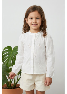 Blusa bordado mariposas para niña