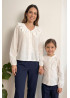 Blusa Cuello Volantes Para Mujer